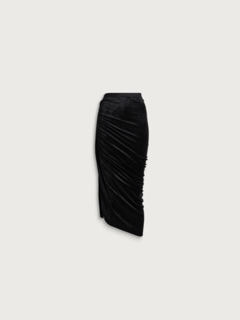 Rick Owens Rick Owens Knee Edfu Velvet Skirt