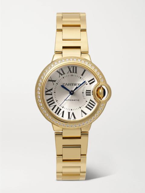 Cartier Ballon Bleu de Cartier automatic 18-karat gold diamond watch Gold