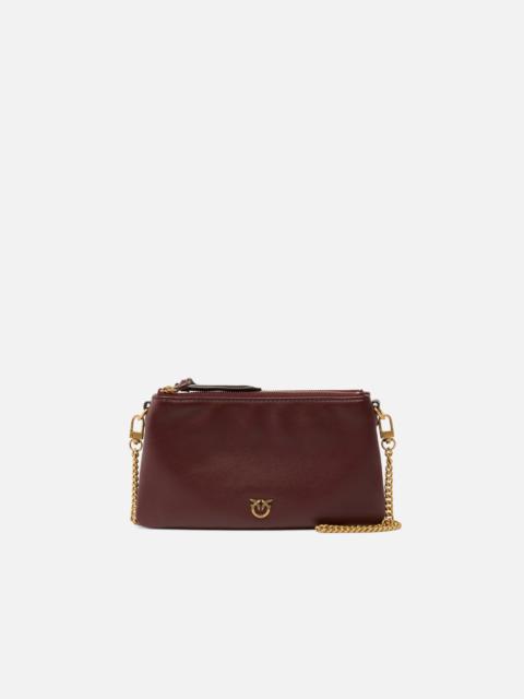PINKO LEATHER MINI DOUBLE BAG WITH SHOULDER STRAP
