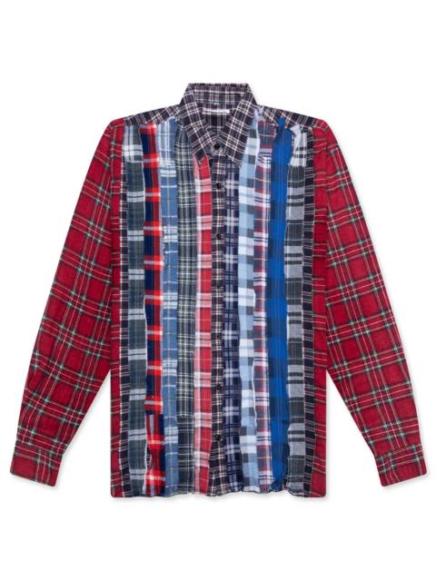NEEDLES RIBBON WIDE FLANNEL SHIRT - ASSORTED