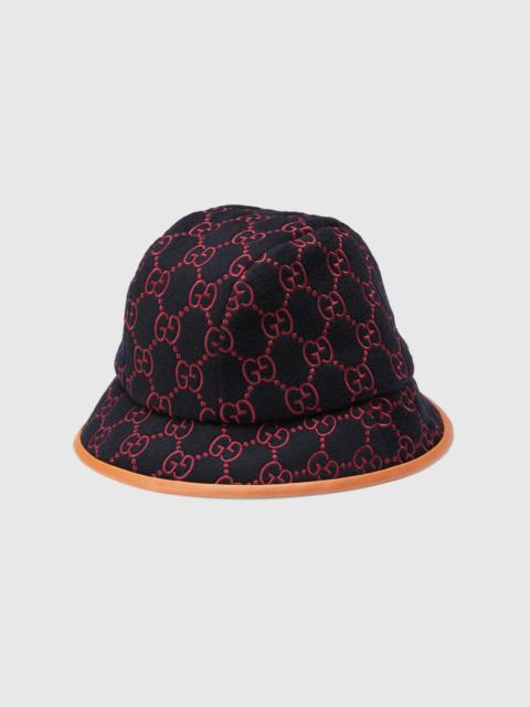GUCCI GG embroidered wool bucket hat