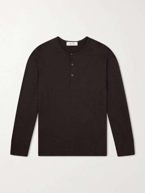 Studio Nicholson Cotton-Jersey Henley T-Shirt