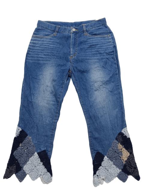 Other Designers Designer - Hiromichi Nakano 3 Quarter Knit Leg Denim