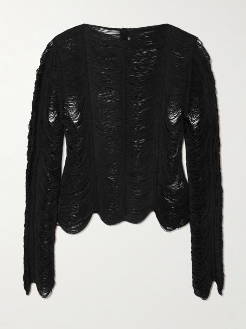 TOM FORD Fringed Open-knit Top