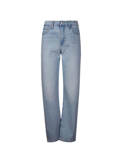 Levi's frayed high-waisted jeans