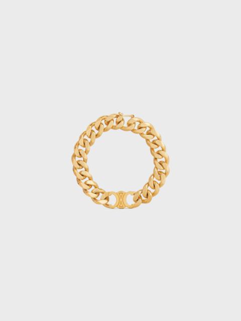 CELINE Triomphe Gourmette Bracelet in Brass with Gold Finish