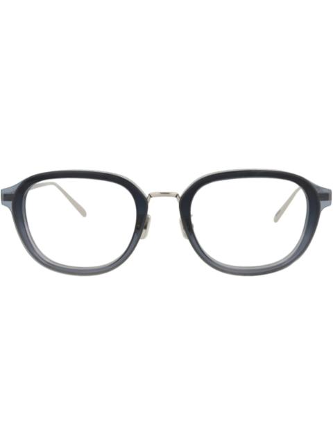 Berluti Berluti Round-Frame Acetate Optical Frames Blue Silver Transparent (BL50016U-51-086)