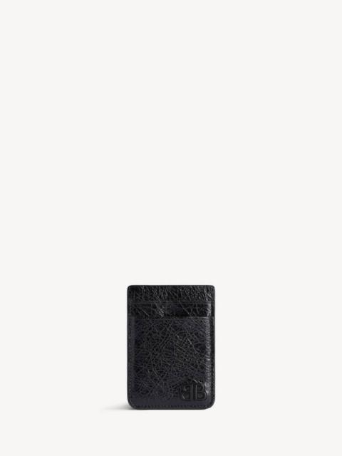 BALENCIAGA Men's Monaco Magnet Card Holder in Black