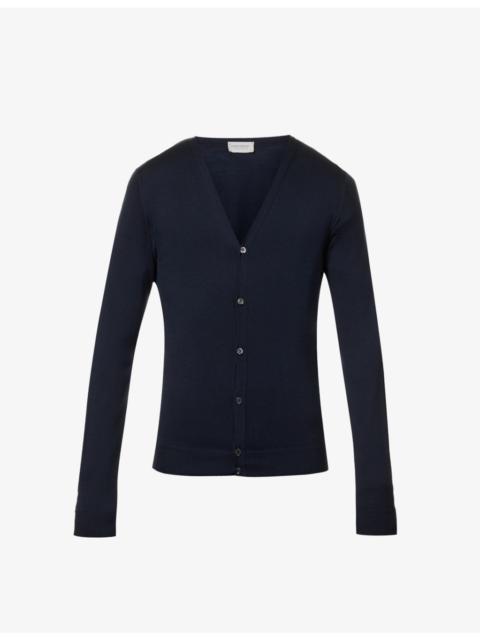 JOHN SMEDLEY Petworth V-neck merino wool cardigan