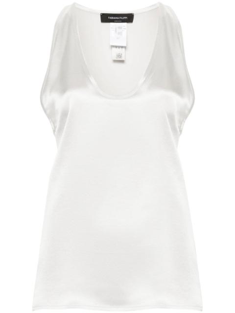 FABIANA FILIPPI scoop-neck silk top