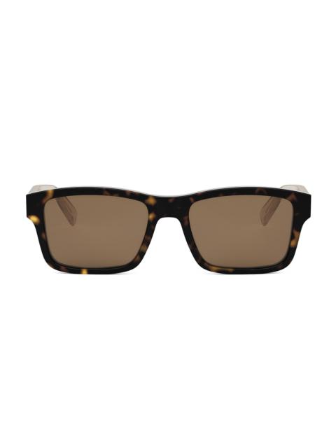 BVLGARI Men's Tubogas 55MM Rectangular Sunglasses - Dark Havana Brown