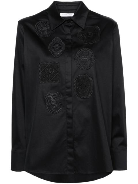VIKTOR & ROLF crochet-detail long-sleeve shirt