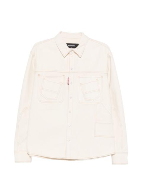 DSQUARED2 pockets topstitch shirt