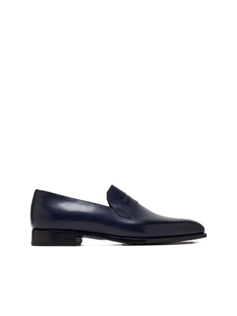 Brioni perforated leather loafers