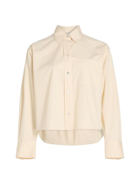 Vince Women's Boxy Cotton Crop Shirt - Ecru
