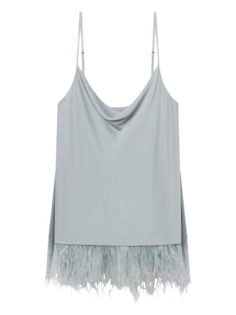 A.L.C. Eliza feather-trim top