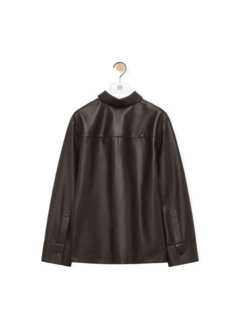Back to front shirt in nappa lambskin