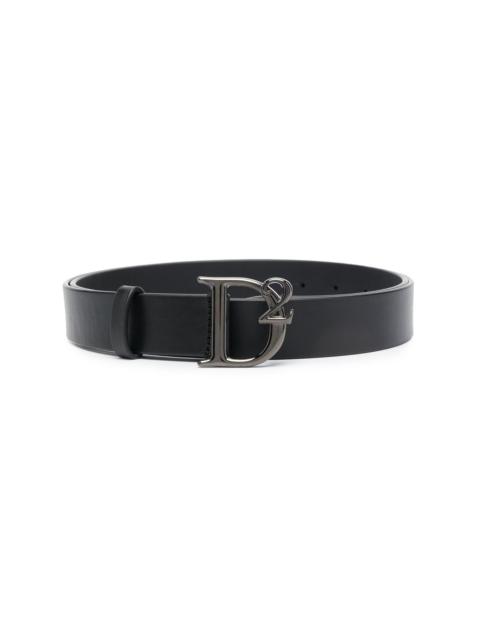 DSQUARED2 logo-buckle leather belt