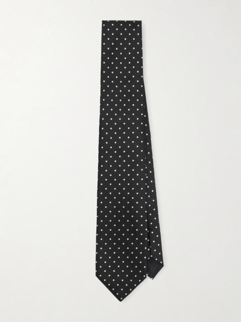 TOM FORD 8cm Polka-Dot Embroidered Silk Tie