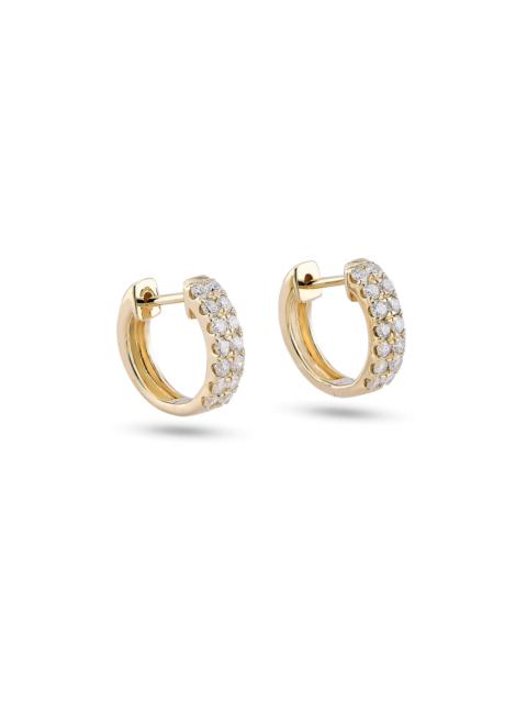 STONE AND STRAND Twinning Pave Diamond Huggies