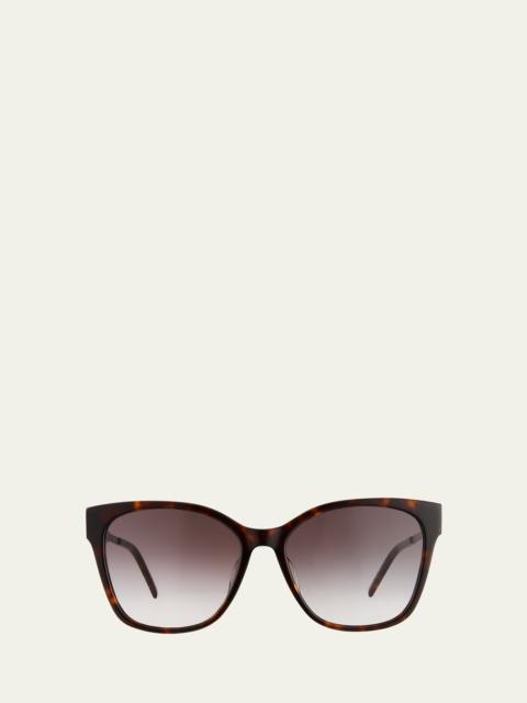 Square Acetate & Metal Sunglasses