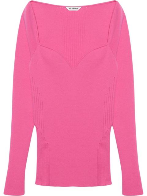 BALENCIAGA Women's Heartneck Top in Pink