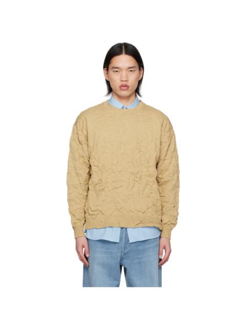 AURALEE Beige Crewneck Sweater