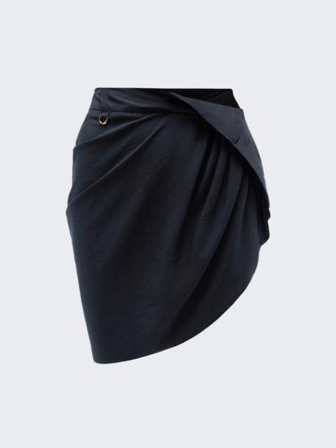 JACQUEMUS La Mini Jupe Saudade Skirt Dark Navy