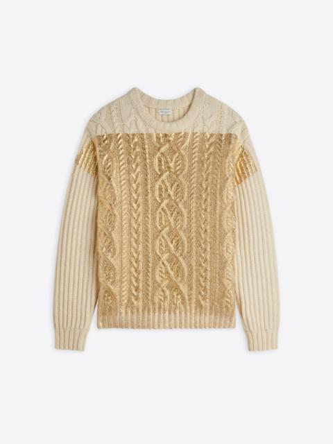 Dries Van Noten GOLD FOIL SWEATER