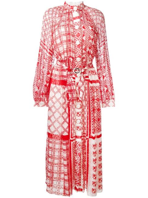 FENDI geometric print maxi dress