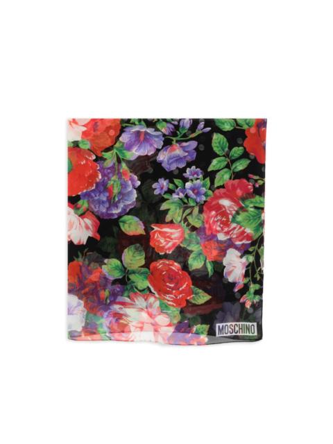 Moschino floral-print silk scarf