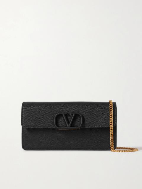 Valentino Vlogo Textured-leather Wallet