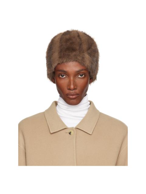 LE17SEPTEMBRE Brown Faux-Fur Hat