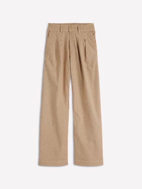 BODEN Brompton Wide Leg Pants-Tan and Ecru Stripe