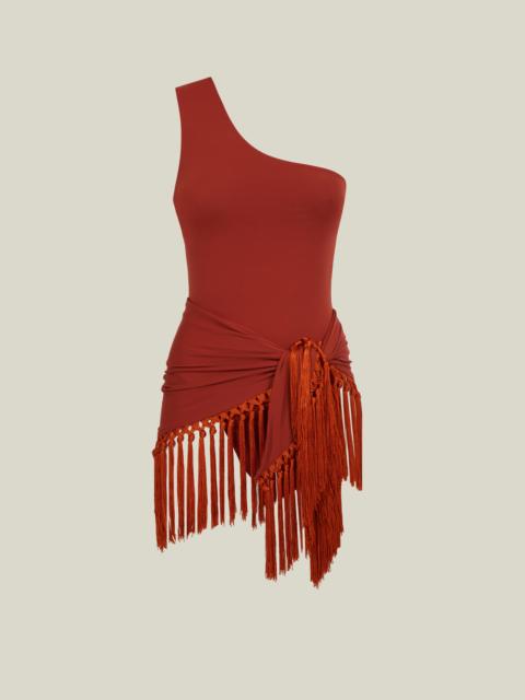 Taller Marmo Yacare Swimsuit in Rust