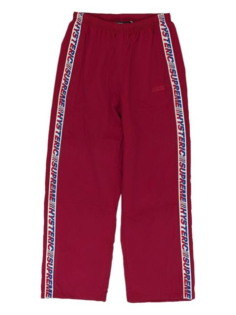 Supreme x Hysteric Glamour logo-tape track pants