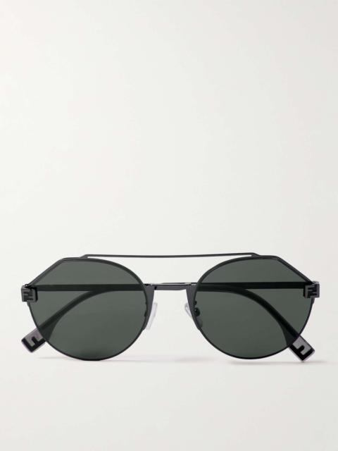 FENDI Sky Metal Round-Frame Sunglasses