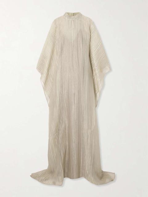 Basento pleated fil coupé turtleneck gown