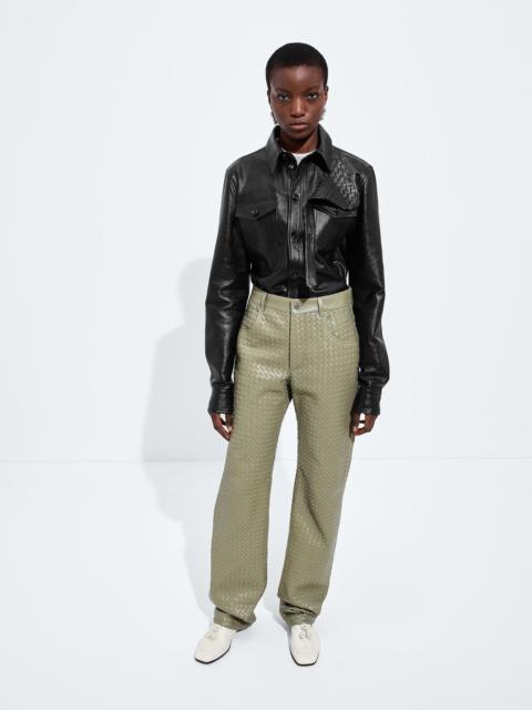 Bottega Veneta Intrecciato Leather Pants