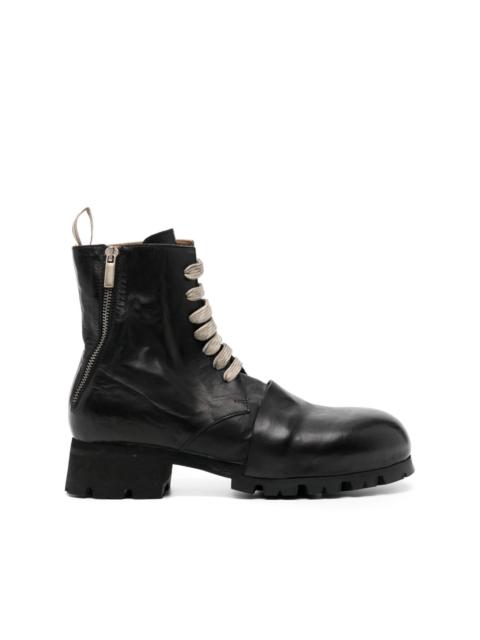 Ziggy Chen contrast-laces leather boots