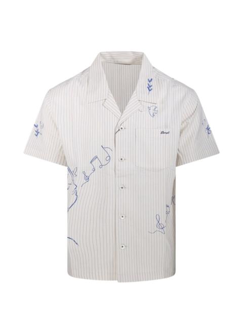 Dunst striped embroidered shirt