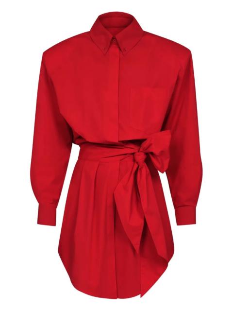 ALEXANDRE VAUTHIER tie-waist button-shirt mini dress