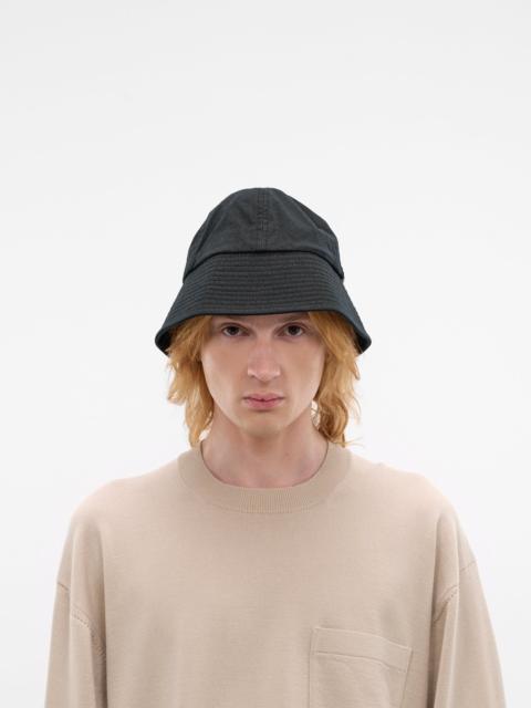 Comme des Garçons Homme Black Nylon Logo Bucket Hat
