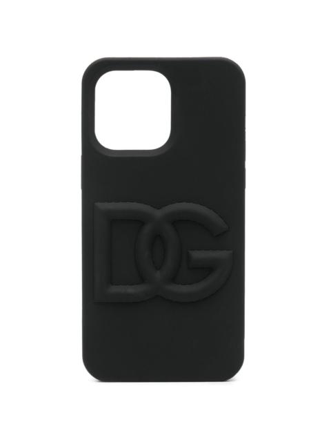Dolce & Gabbana logo-embossed Iphone 14 Pro Max phone cover