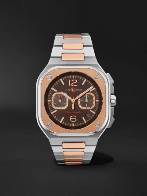 Bell & Ross BR 05 Limited Edition Automatic Chronograph 42mm Stainless Steel and Rose Gold Watch, Ref. No. BR05C