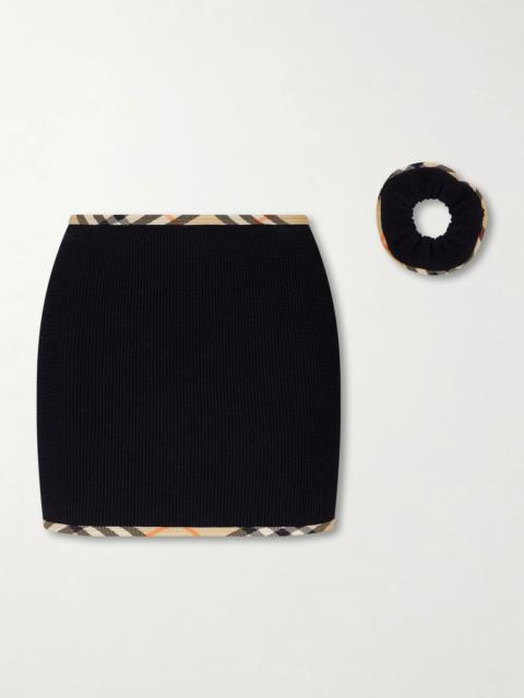 Burberry + Hunza G Devyn Checked Original Crinkle Coverup