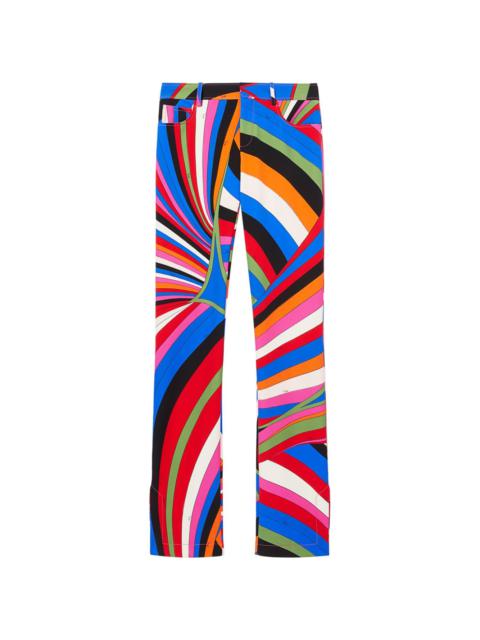 PUCCI Iride-print straight-leg trousers