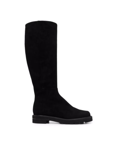 slip-on knee-length boots