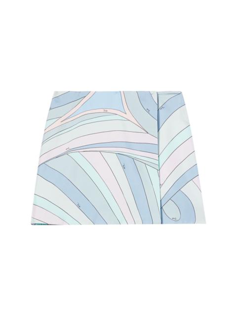 PUCCI Iride-print silk mini skirt