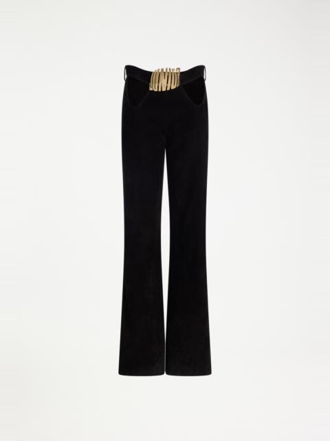 Jean Paul Gaultier THE CURVED SUEDE TROUSERS